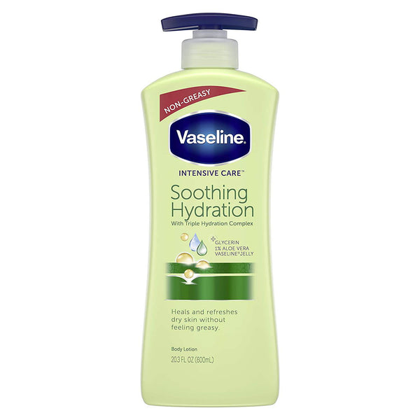 Vaseline Body Lotion Intensive Care Aloe Soothing Hydration 20.3Oz/600Ml(Usa) - My Store