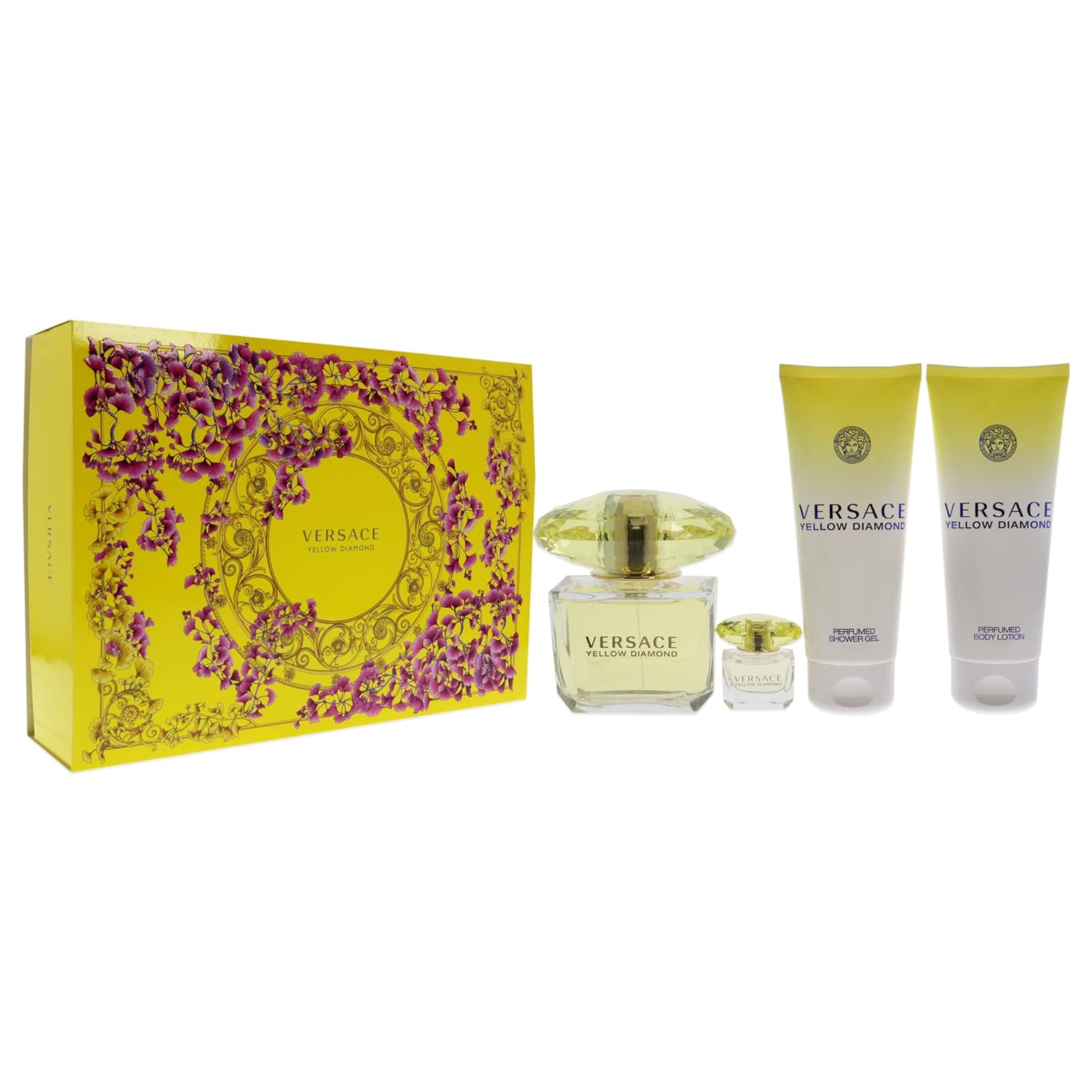 Versace Yellow Diamond Women Set EDT 90Ml+EDT 5Ml+B Lotion 100Ml+S Gel 100Ml