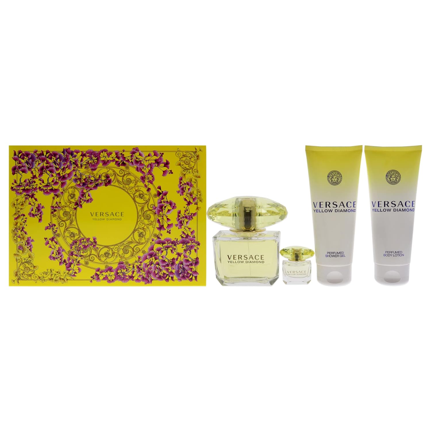 Versace Yellow Diamond Women Set EDT 90Ml+EDT 5Ml+B Lotion 100Ml+S Gel 100Ml