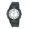 Q&Q Black Resin Strap White Dial Quartz Watch for Gents - VP84J001Y