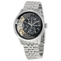 Fossil Townsman Silver Stainless Steel Black Dial Automatic Watch for Gents - ME1135