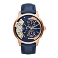 Fossil Townsman Blue Leather Strap Blue Dial Automatic Watch for Gents - ME1138