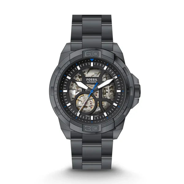 Fossil Bronson Grey Stainless Steel Grey Dial Automatic Watch for Gents - ME3218