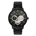 Armani Exchange Black Stainless Steel Black Dial Quartz Watch for Gents - AX2748