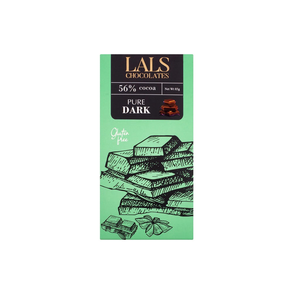 Lals Pure Dark 56% Chocolate 85g - Snapcart.pk