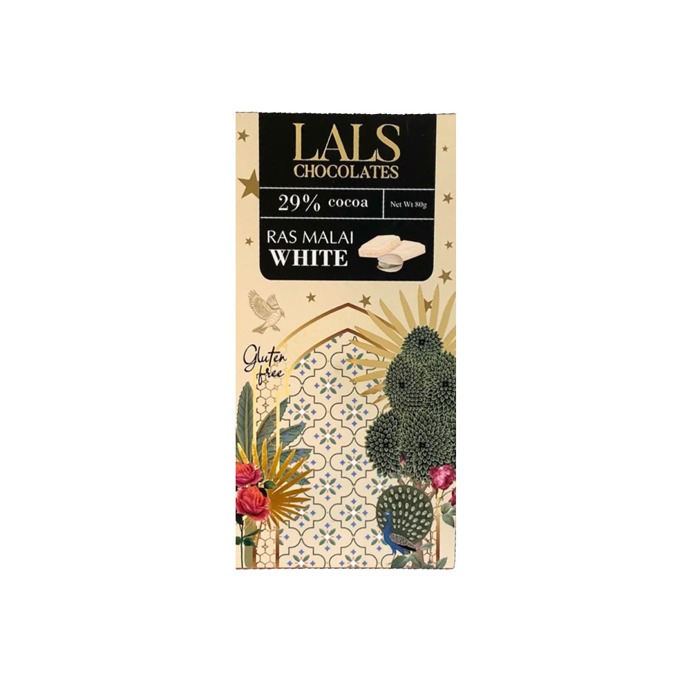 Lals 29% Cocoa Ras Malai White Chocolate 80g - Snapcart.pk