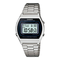 Casio Silver Stainless Steel Black Dial Quartz Watch for Gents - B-640WD-1AVDF