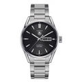 Tag Heuer Carrera Calibre 5 Silver Stainless Steel Black Dial Automatic Watch for Gents - WAR201A.BA0723