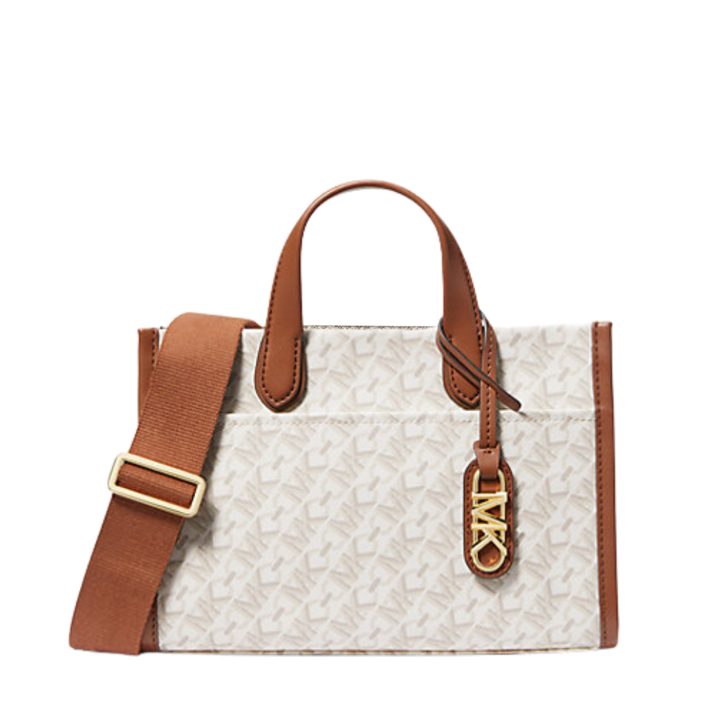 Michael Kors Gigi Small Empire Signature Logo Messenger White Bag - 30H3G3GM5B