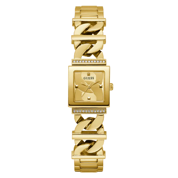 Guess Runaway Gold Stainless Steel Gold Dial Quartz Watch for Ladies - GW0603L2