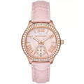 Michael Kors Sage Pink Leather Strap Pink Mother Of Pearl Dial Quartz Watch for Ladies - MK4820