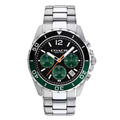 Coach Kent Silver Stainless Steel Black/Green Dial Chronograph Quartz Watch for Gents - 14602557