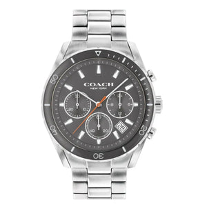 Coach Silver Stainless Steel Grey Dial Chronograph Quartz Watch for Gents - 14602515