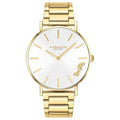 Coach Perry Gold Stainless Steel Silver Dial Quartz Watch for Ladies - 14503345