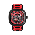 7Friday Red Silicone Strap Red Dial Automatic Watch for Gents - P3B/06-X136
