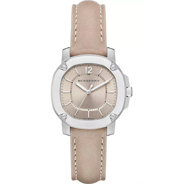 Burberry Britain Brown Leather Strap Brown Dial Quartz Watch for Ladies - BBY 1700