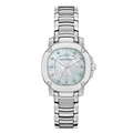 Burberry Britain Silver Stainless Steel Mother Of Pearl Dial Quartz Watch for Ladies - BBY 1804