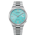 Citizen Tsuyosa Silver Stainless Steel Tiffany Blue Dial Automatic Watch for Gents - NJ015188M