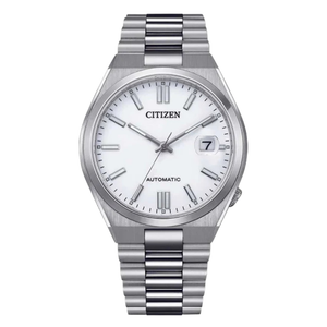 Citizen Tsuyosa Silver Stainless Steel White Dial Automatic Watch for Gents - NJ015081A