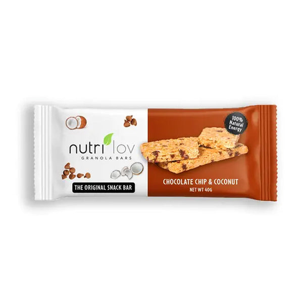 Nutrilov Chocolate Chip & Coconut Granola Bar 6 X 40g - Snapcart.pk
