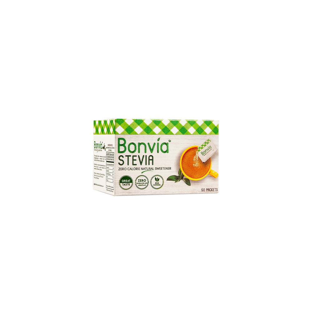 Bonvia Stevia Low Calorie Natural Sweetener 50 Packets - Snapcart.pk