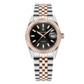 Pagani Two-tone Stainless Steel Black Dial Quartz Watch for Gents - PAGANI PD-1794