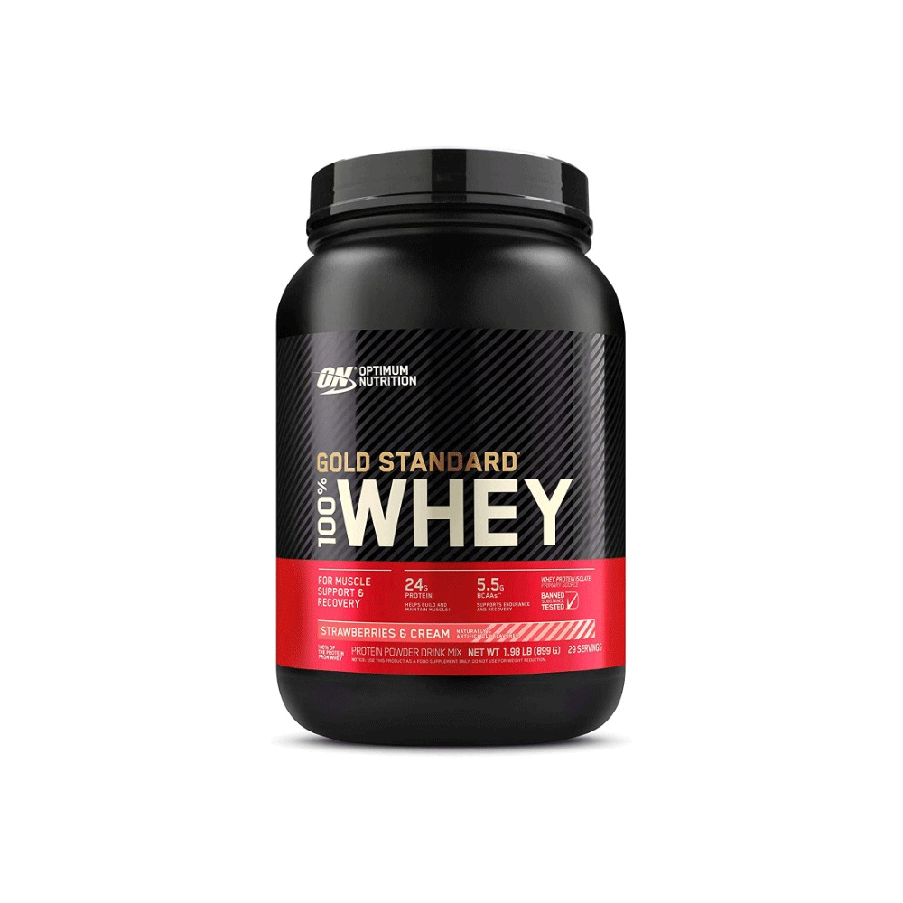 On Gold Standard Whey Protein Strawberries & Cream 899g 1.98lb - Snapcart.pk