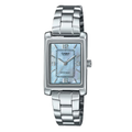 Casio Silver Stainless Steel Mother of Pearl Dial Quartz Watch for Ladies - LTP-1234DS-2ADF