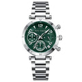 Mini Focus Silver Stainless Steel Light Green Dial Quartz Watch for Ladies - MF0489L-02