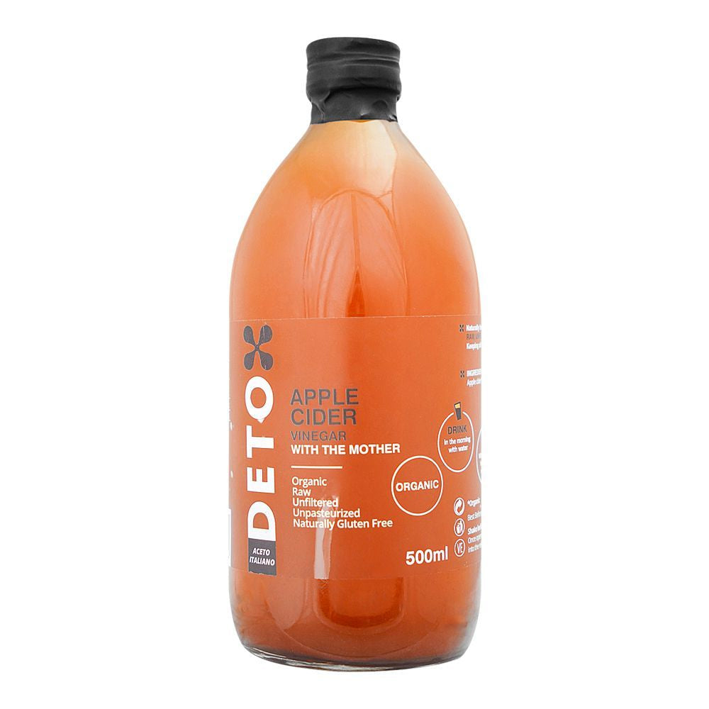 Deto Organic Apple Cider Vinegar 500ml - Snapcart.pk