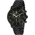 Maserati Epoca Black Stainless Steel Black Dial Quartz Watch for Gents - R8873618020
