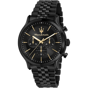Maserati Epoca Black Stainless Steel Black Dial Quartz Watch for Gents - R8873618020