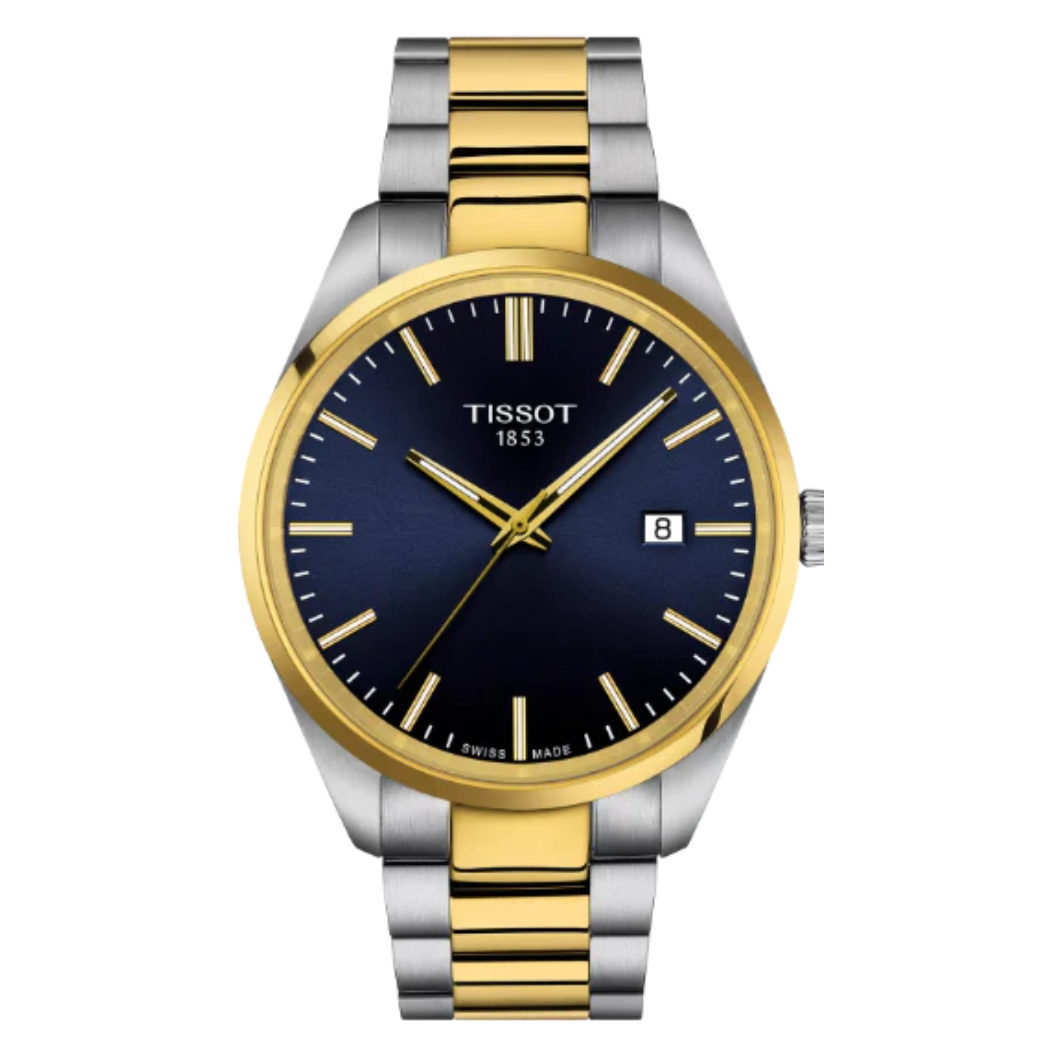 Tissot T-Classic Two-Tone Stainless Steel Blue Dial Quartz Watch for Gents - T150.410.22.041.00
