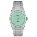 Tissot PRX Silver Stainless Steel Light Green Dial Quartz Watch for Ladies - T137.210.11.091.00