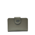 Coach Medium Corner Zip Wallet in Crossgrain Leather Soft Green - C6390