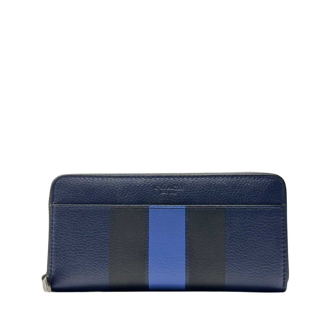 Coach Accordion Zip Wallet in Varsity Leather – F75395