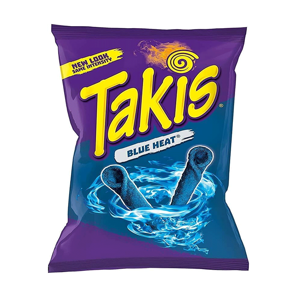 Takis Blue Heat Hot Chili Pepper Tortilla Chips 92.3g