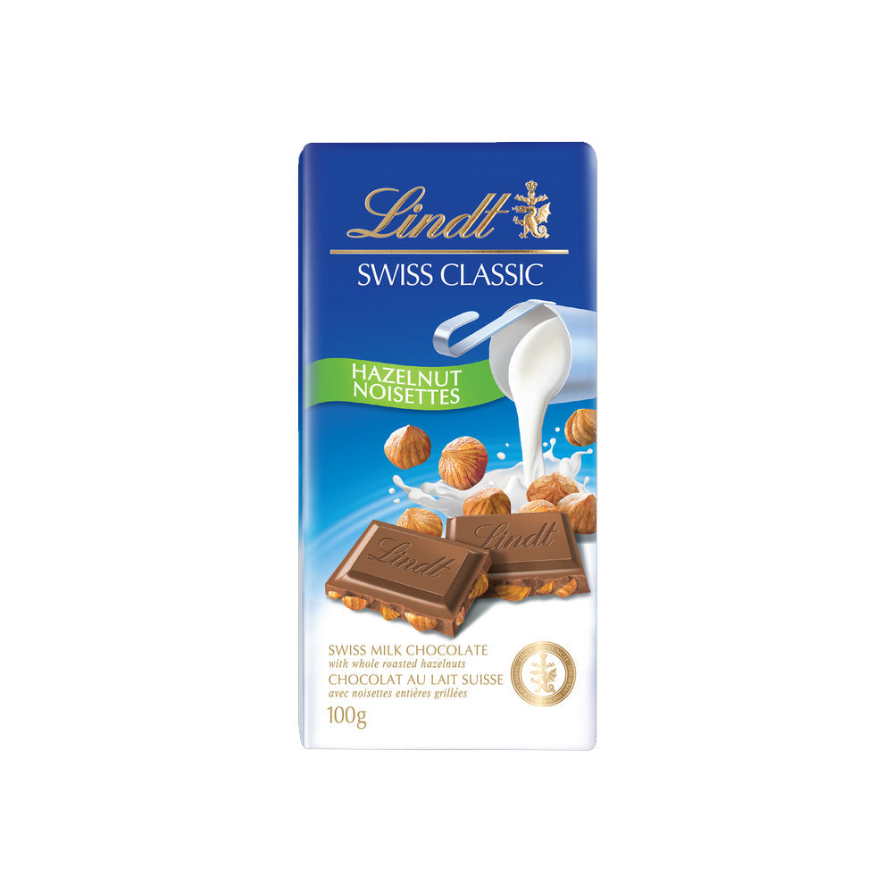 Lindt Swiss Classic Milk Chocolate Hazelnut Noisettes 100g - Snapcart.pk