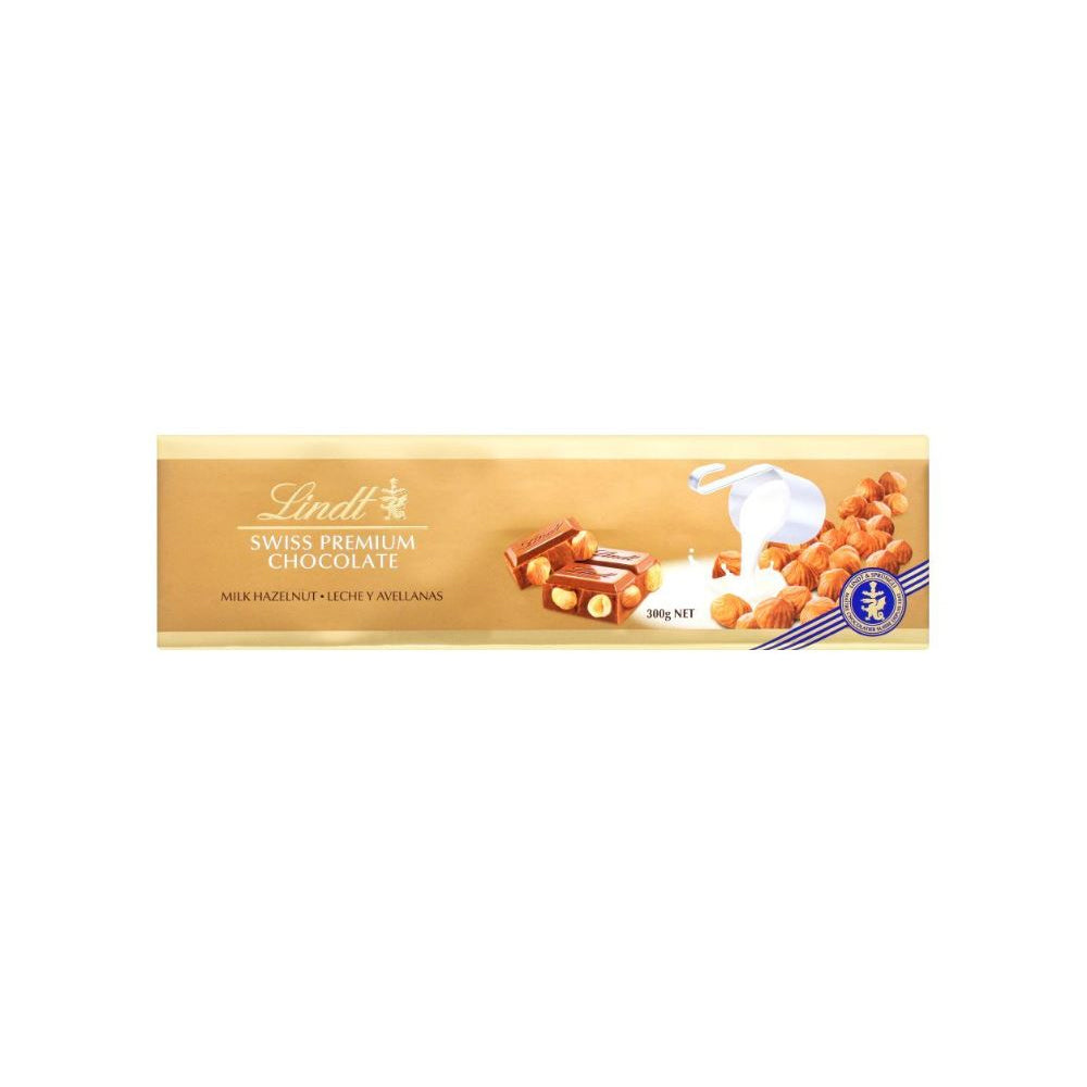 Lindt Swiss Premium Chocolate Milk Hazelnut 300g - Snapcart.pk