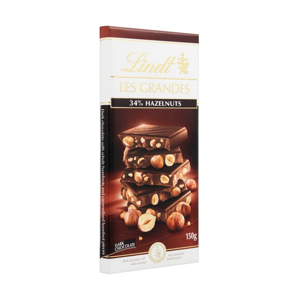 Lindt 34 % Hazelnuts Dark Chocolate 150g - Snapcart.pk