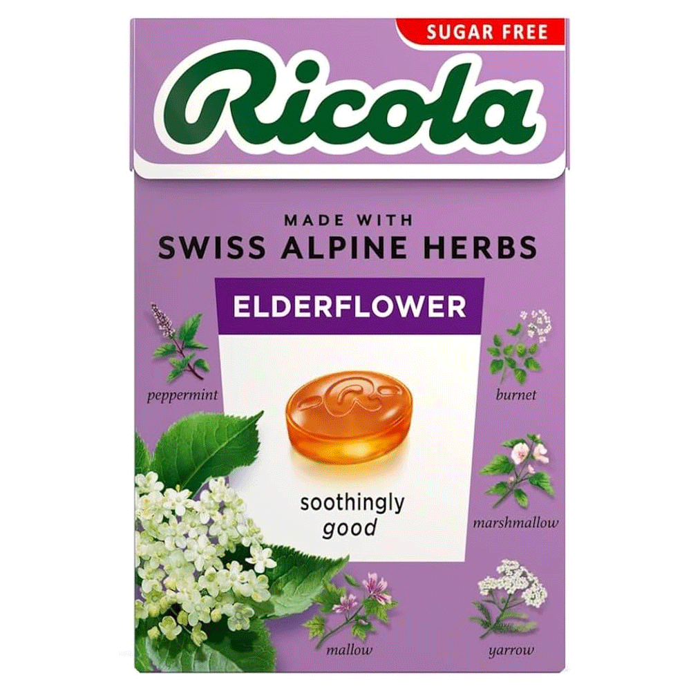 Ricola Elderflower Sugar Free Swiss Herb Candy 27.5g