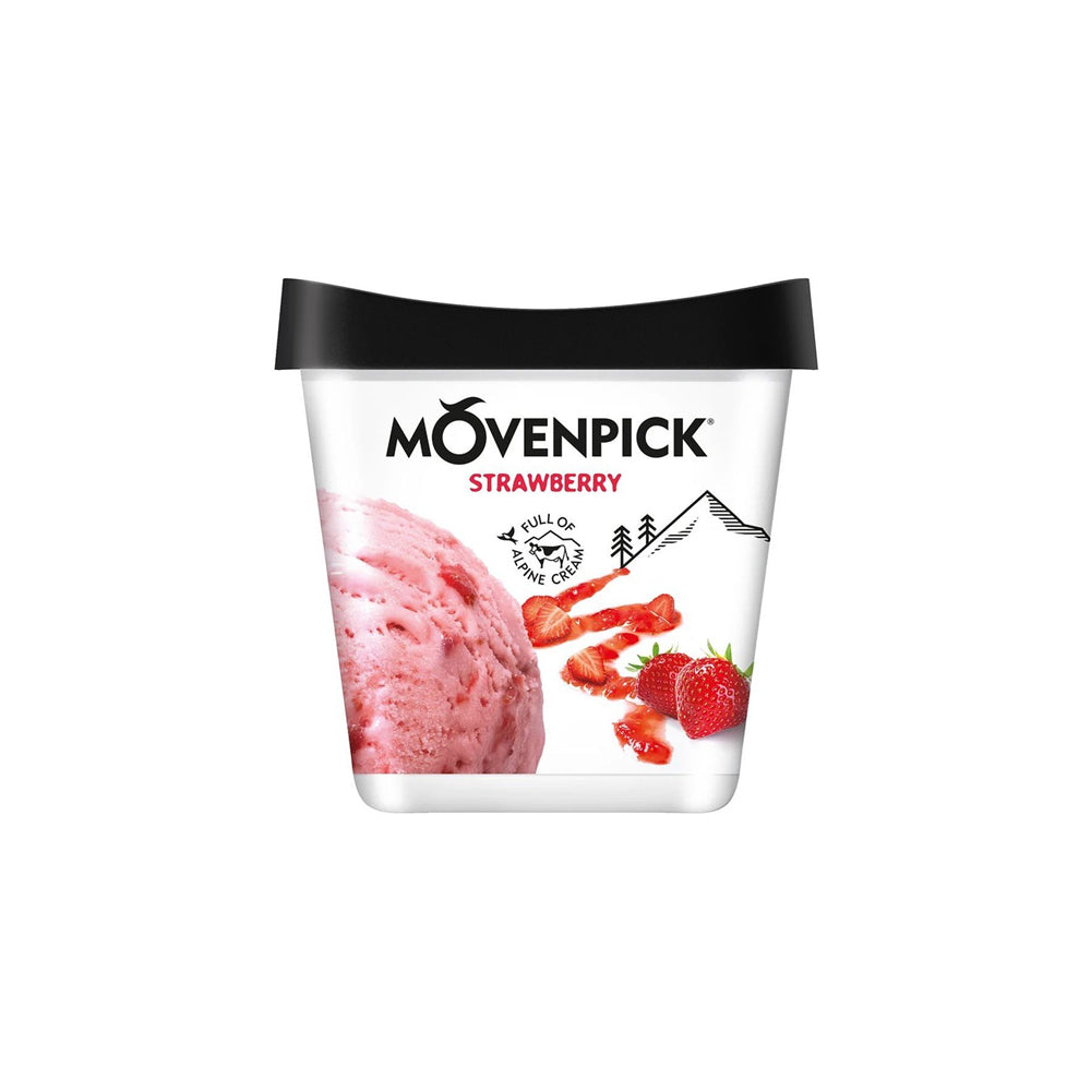 Movenpick Strawberry Ice Cream 500ml - Snapcart.pk