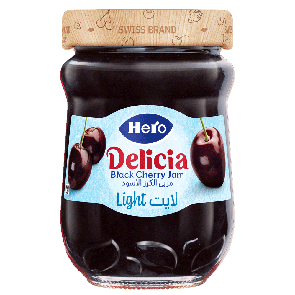 Hero Delicia Light Black Cherry Jam 320g