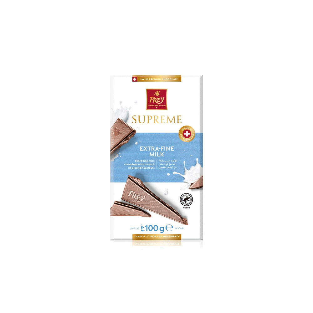 Frey Supreme Extra Fine Milk Chocolate 100gm - Snapcart.pk