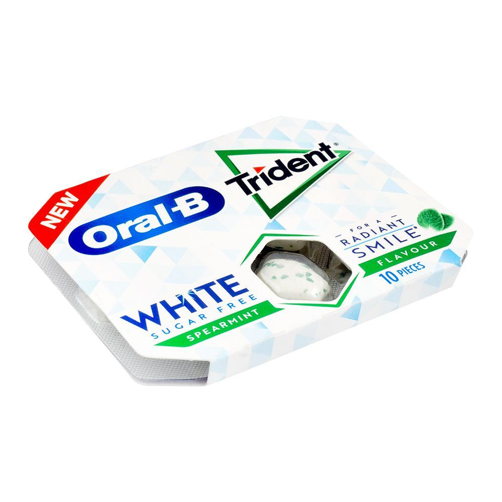 Oral-b Tridenrt Spearmint Flavour Gum Sugar Free 10pc - Snapcart.pk