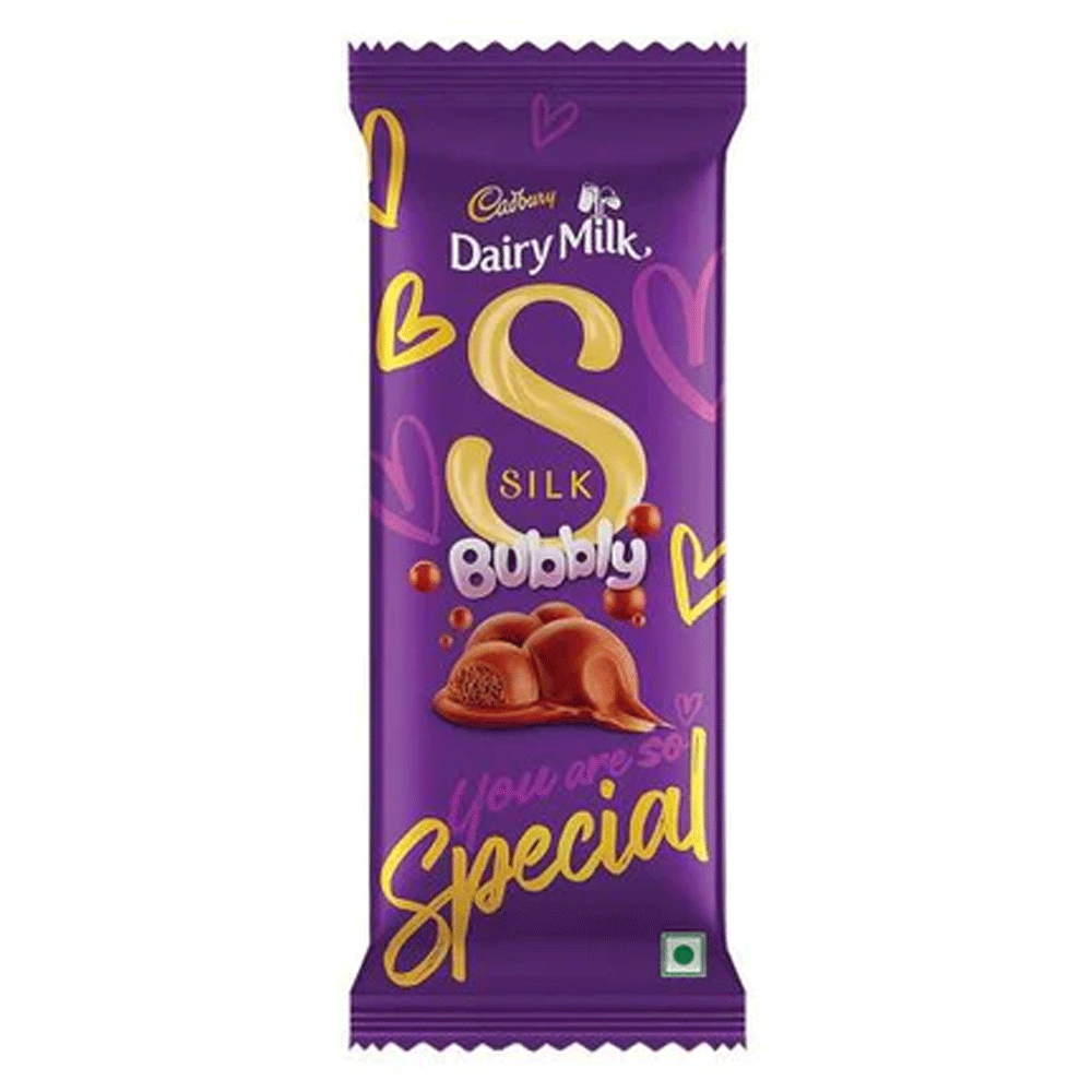 Cadbury Dairy Milk Silk Bubbly Chocolate Bar 112g