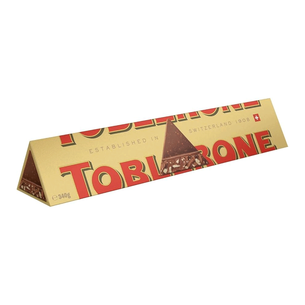 Toblerone Milk Chocolate With Honey & Almond Nougat 340g