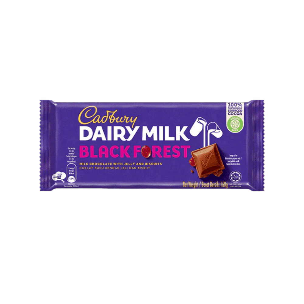 Cadbury Dairy Milk Black Forest Chocolate 160g - Snapcart.pk