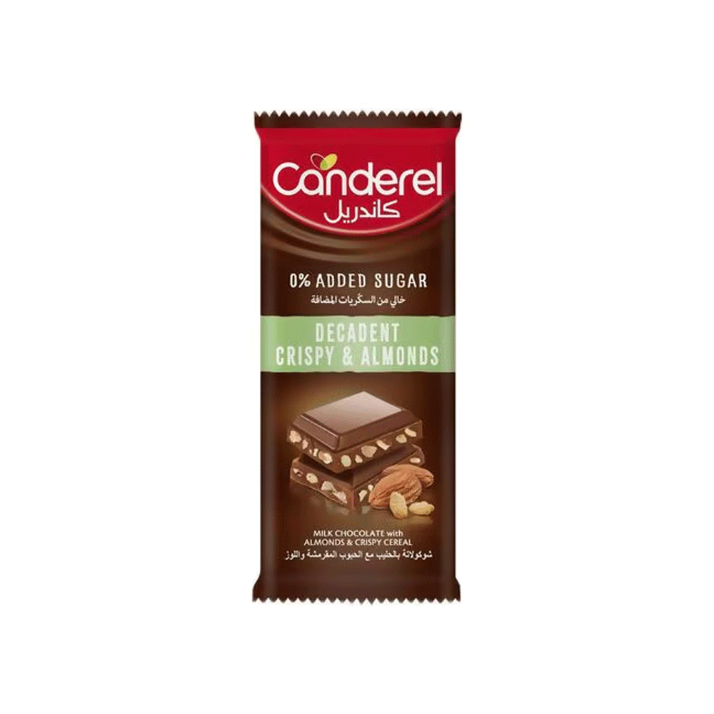 Canderel Decadent Crispy & Almond S/f Chocolate 100g - Snapcart.pk