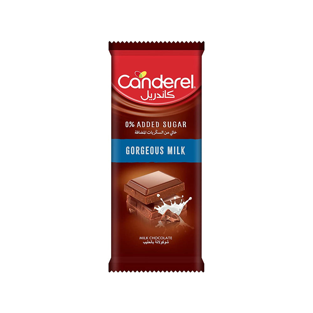 Canderel Gorgeous Milk 0% Added Sugar Chocolate 100g - Snapcart.pk